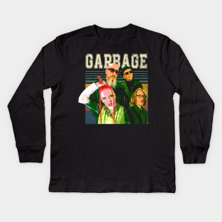 Paranoid Chic Garbages Band T-Shirts, Infuse Your Style with the Paranormal Presence of Alt Rock Kids Long Sleeve T-Shirt